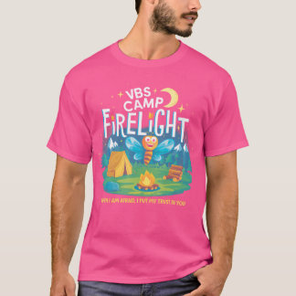 Camp Firelight Vbs Camp Vacation Bible School Fire T-Shirt