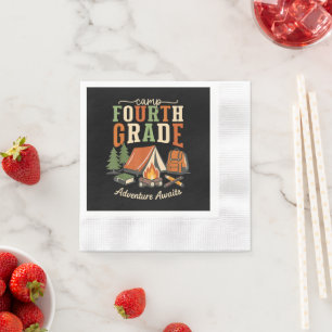 Camp Fourth Grade Adventure Awaits 4th Grade Napkin