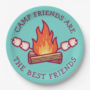Camp Friends Are The Best Friends Paper Plate