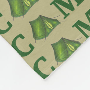 CAMP Green Tent Summer Camping Hiking Outdoors Fleece Blanket