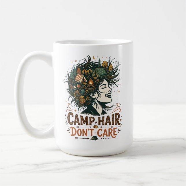 Camp Hair Don't Care Coffee Mug (Left)