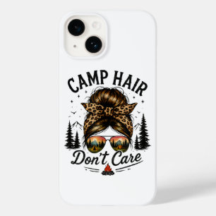Camp Hair Don't Care Messy Bun Funny Case-Mate iPhone 14 Case