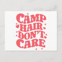 Camp Hair Don't Care Summer Camping Girls Groovy