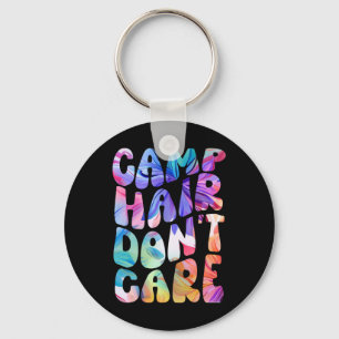 Camp Hair Don't Care Summer Camping Shirt For Girl Key Ring