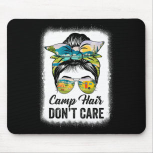 Camp Hair Don't Care Womens Camper Camping Messy B Mouse Pad