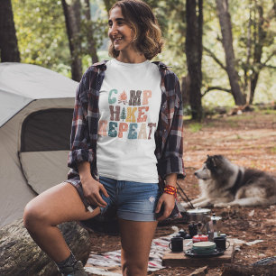 Camp Hike Repeat Colorful Cute T-Shirt