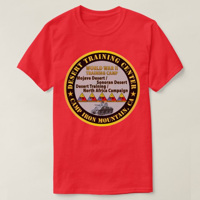 Camp Iron Mountain CA Desert Training Centre 34567 T-Shirt (Design Front)