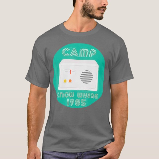 Camp Know Where shirt for Geeks 1985 - Ham Radio (Front)