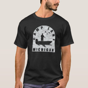 Camp Lake Fishing Michigan T-Shirt