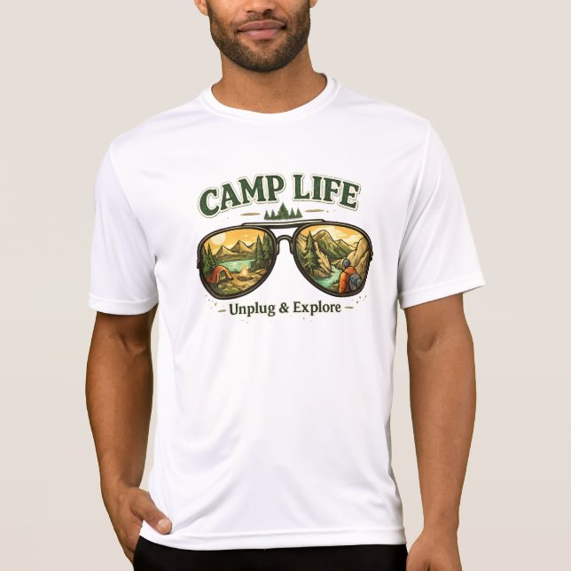 Camp Life Feels Right Men’s Performance T-Shirt US (Front)