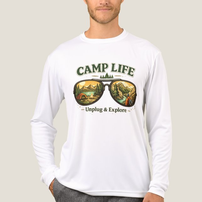Camp Life Feels Right Tri-Blend Long Sleeve Shirt  (Front)