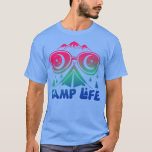 Camp Life Nature Bonfire Nights Mountain Life Tent T-Shirt