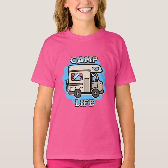 Camp Life | Retro Camper T-Shirt (Front)