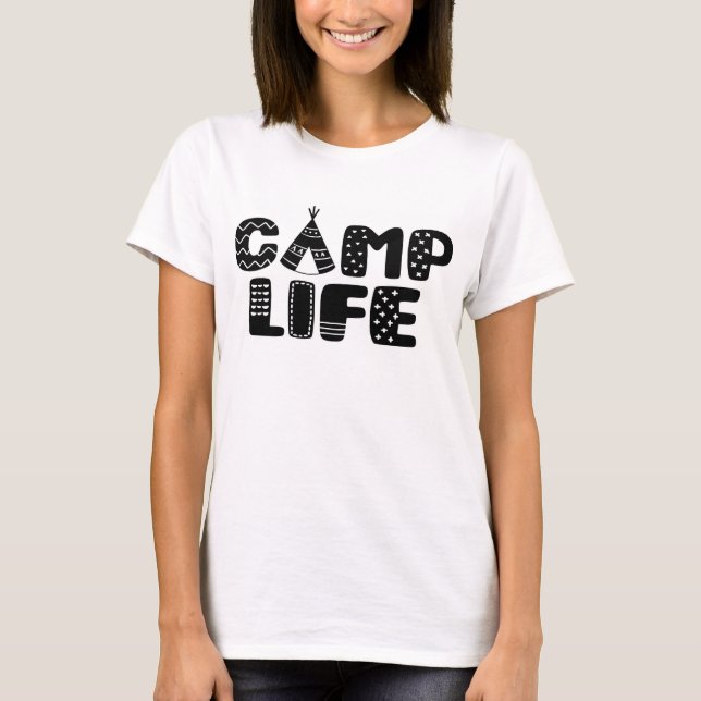 Camp Life Teepee T-Shirt (Front)