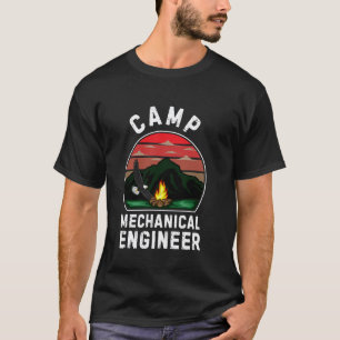 Camp Mechanical Engineer Retro Summer Camper Staff T-Shirt