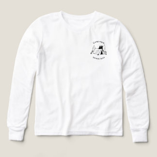 Camp more stress less basic long sleeve shirts
