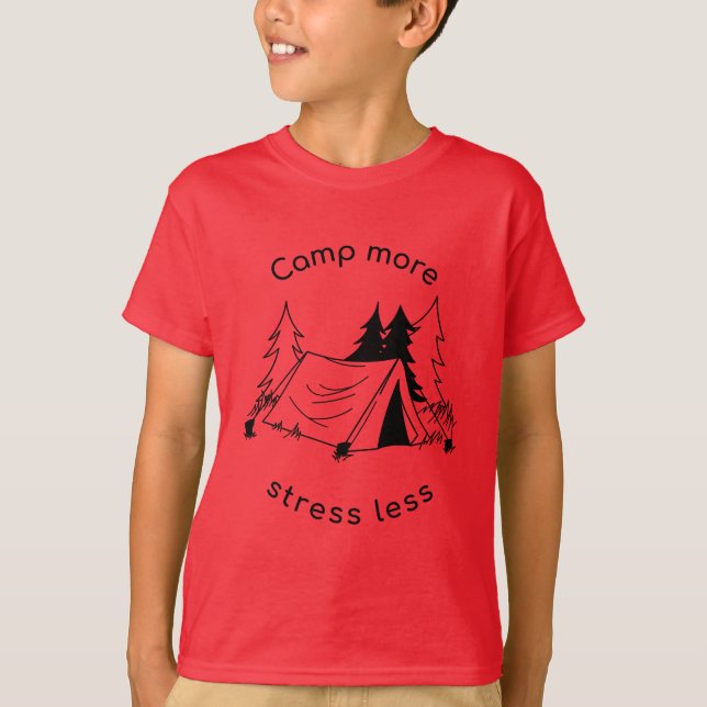 Camp more stress less basic Tri-Blend Shirt  (Front)