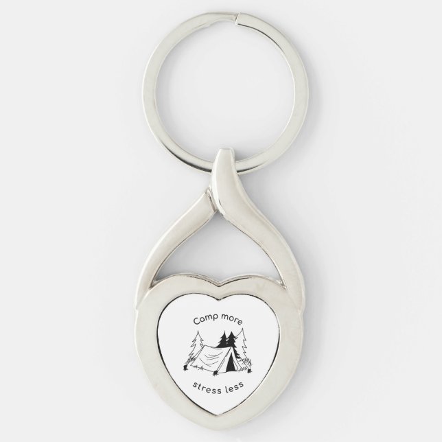 Camp more stress less  key ring (Front)