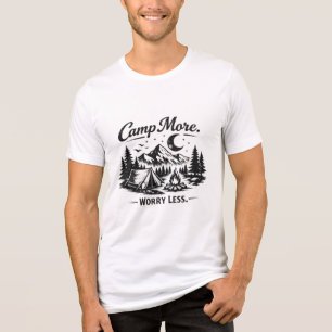 Camp More Worry Less Camping T-Shirt Tri-Blend Shirt