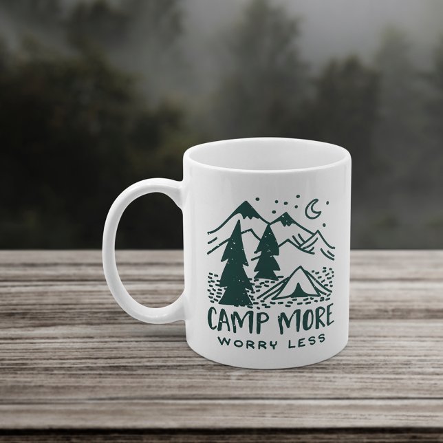 Camp More, Worry Less Coffee Mug (Creator Uploaded)