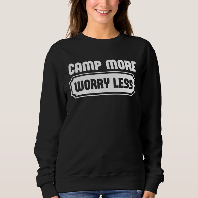 Camp More Worry Less Graphic Tees For Women and Me (Front)
