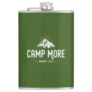 Camp More Worry Less Hip Flask