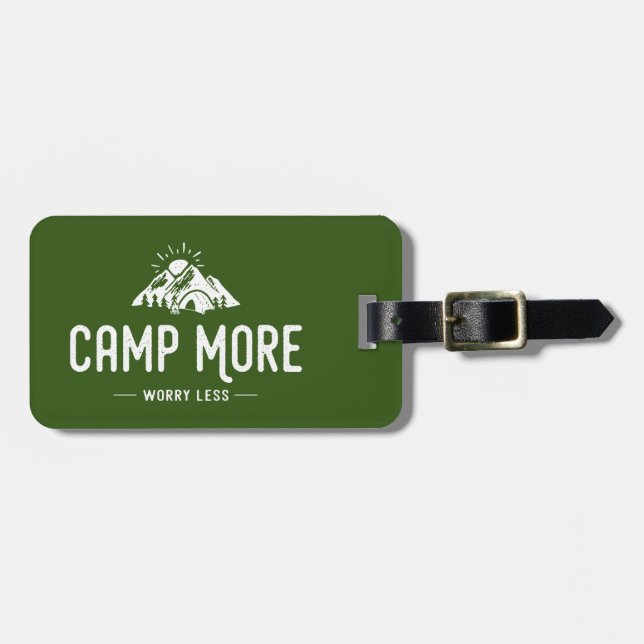 Camp More Worry Less Luggage Tag (Front Horizontal)