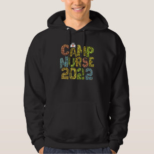Camp Nurse 2022 Leopard Print Health Care Camping Hoodie