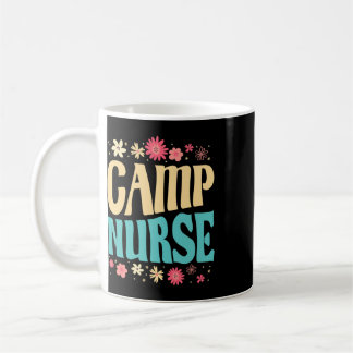 Camp Nurse Floral Outfit Summer Camping Registered Coffee Mug