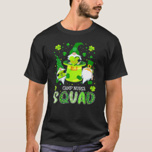 Camp Nurse Squad Nursing St Patrick Day Gnomes Iri T-Shirt