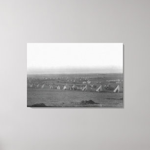 Camp of the 7th Cavalry at Pine Ridge Canvas Print