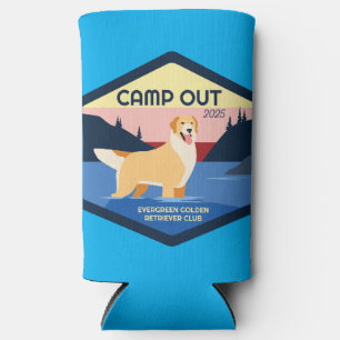 Camp Out 2025 Golden Retriever Drink Coozie