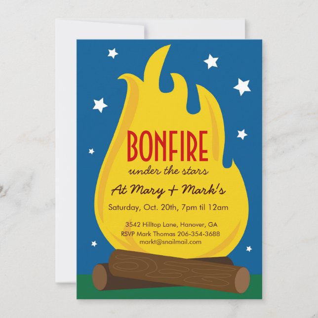 Camp out Birthday Party Invitation, Invitation (Front)