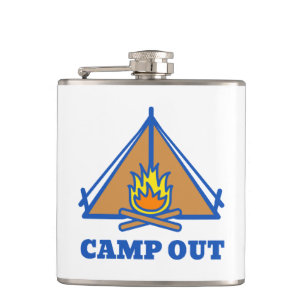 Camp out hip flask