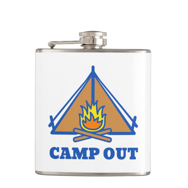 Camp out hip flask (Front)