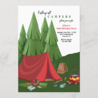 Camp Out Invitation