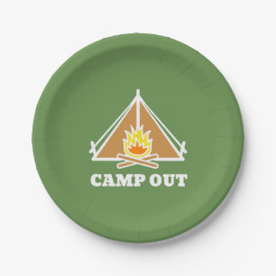 Camp out paper plate