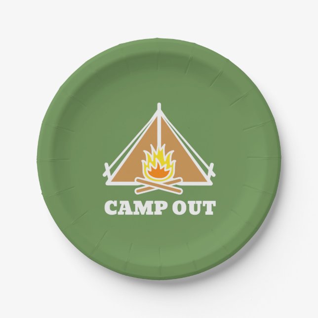 Camp out paper plate (Front)