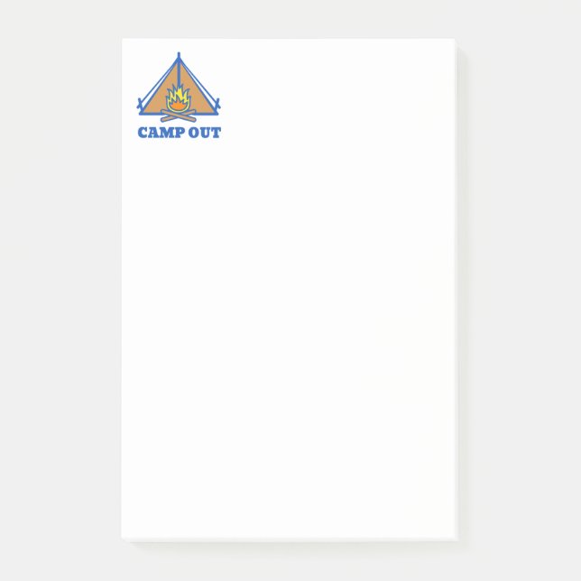 Camp out post-it notes (Front)