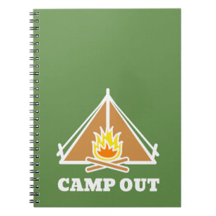 Camp out spiral notebook