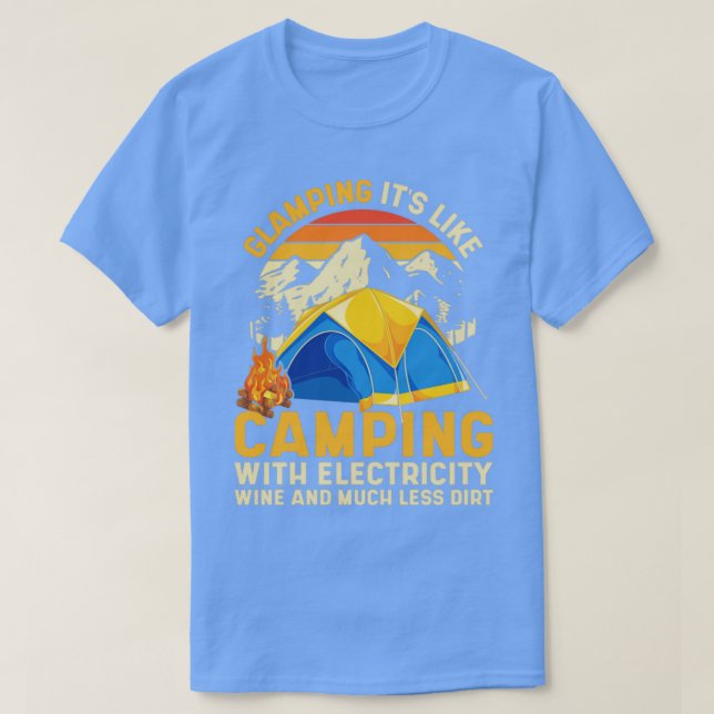 Camp Outdoor Glamping Nature Camper Retro Camping T-Shirt (Design Front)