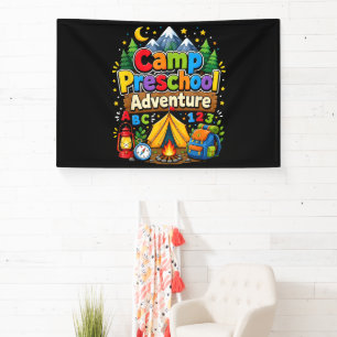 Camp Preschool Adventure Back to School First Day Banner
