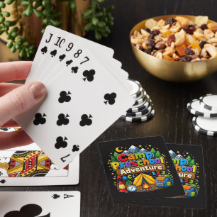 Camp Preschool Adventure Back to School First Day Playing Cards