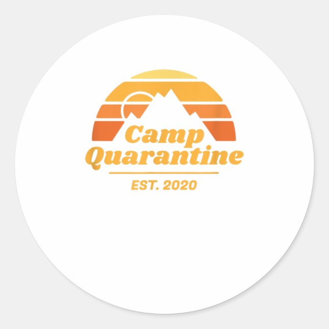 Camp Quarantine 2020 TShirt Classic Round Sticker (Front)