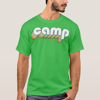 Camp Retro Rainbow Typography Faded Style T-Shirt
