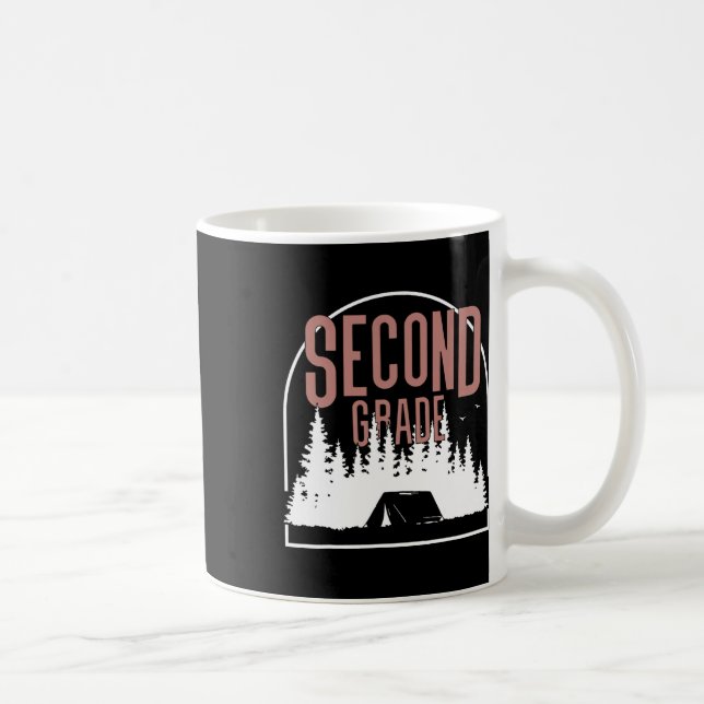 Camp Second Grade Camping Teacher 2nd Grade Back T Coffee Mug (Right)