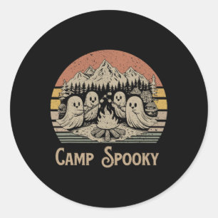 Camp Spooky Summerween Summer Halloween Cute Ghost Classic Round Sticker