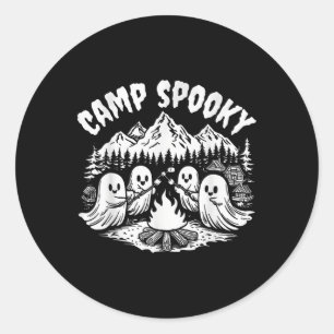 Camp Spooky Summerween Summer Halloween Cute Ghost Classic Round Sticker
