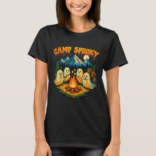 Camp Spooky Summerween Summer Halloween Cute Ghost T-Shirt