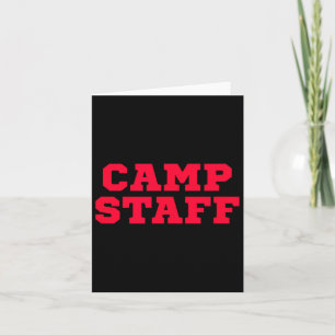 Camp Staff Card